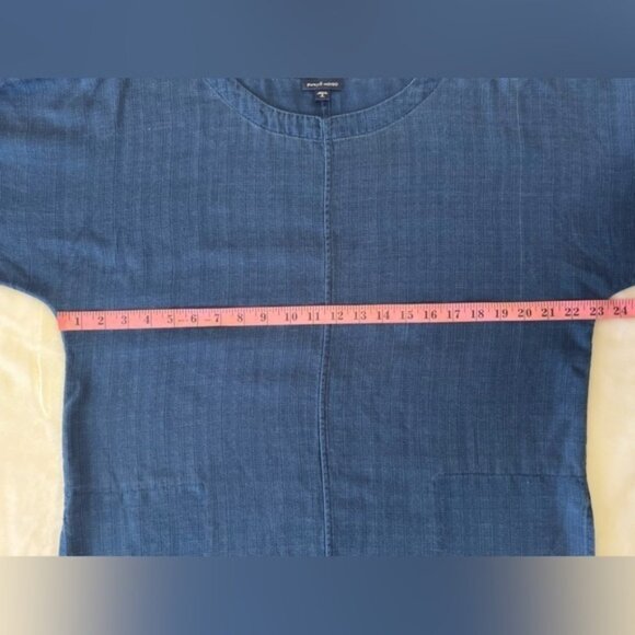 Pure Jill Indigo Dolman Short Sleeve Blue Shift Dress‎ Sz S Tall GUC - Picture 4 of 8